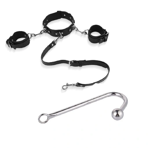 Collar Anal with Elegant Hook Cuffs Beaded 5334 and 0311